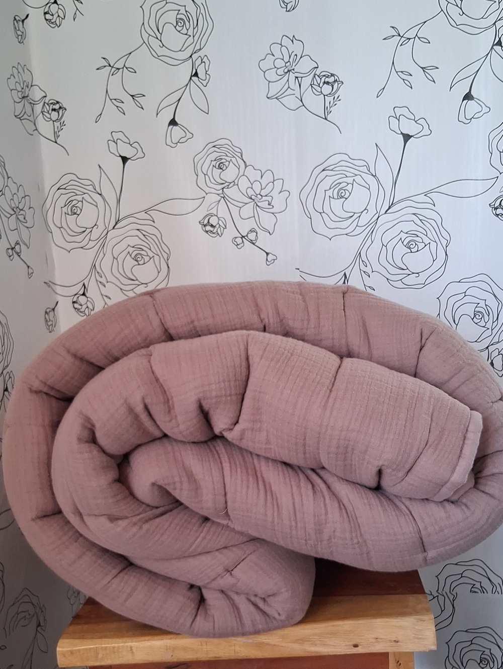 Quince 100% Organic Cotton Gauze Dream Quilt Twin Mauve